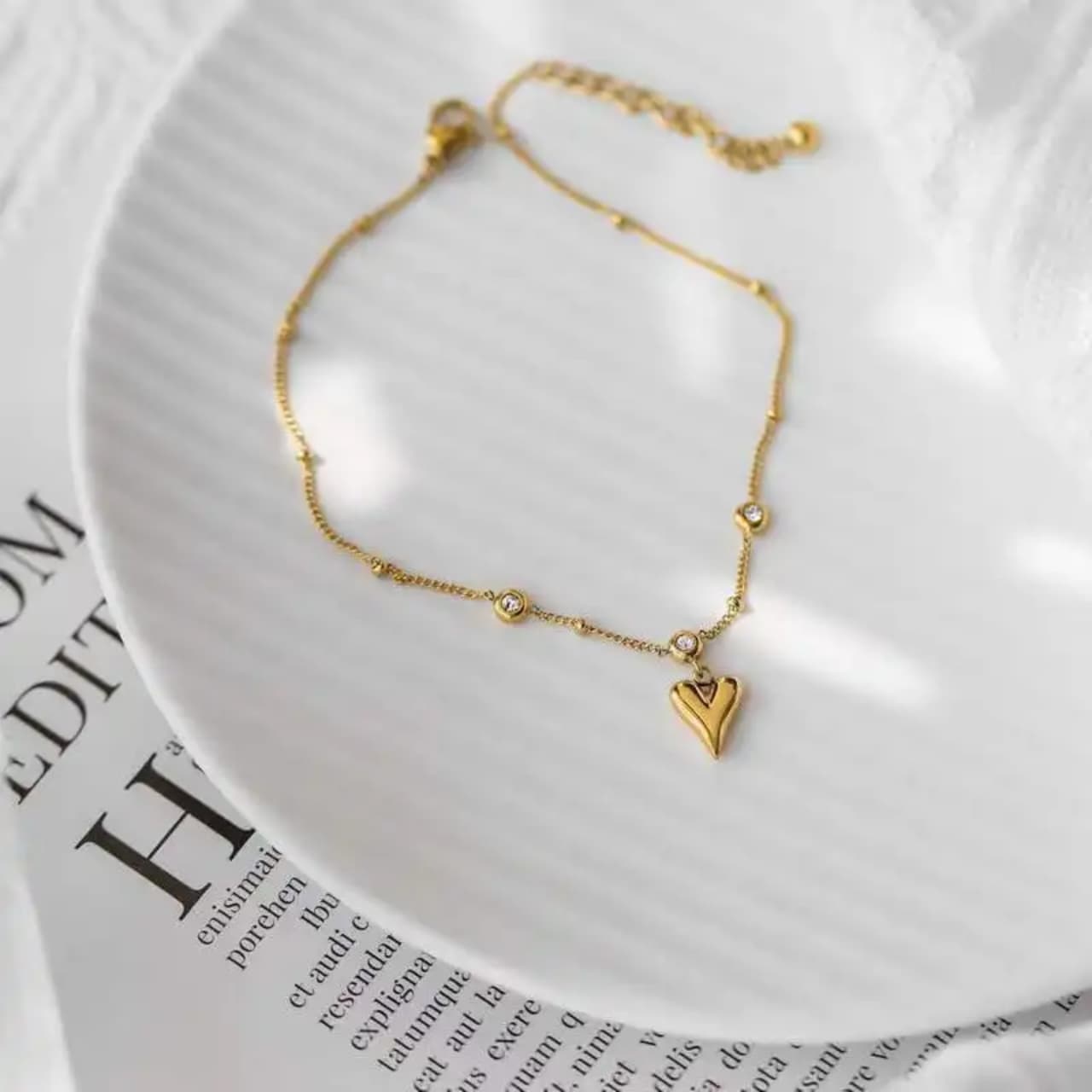 Heart Anklet - alternate view