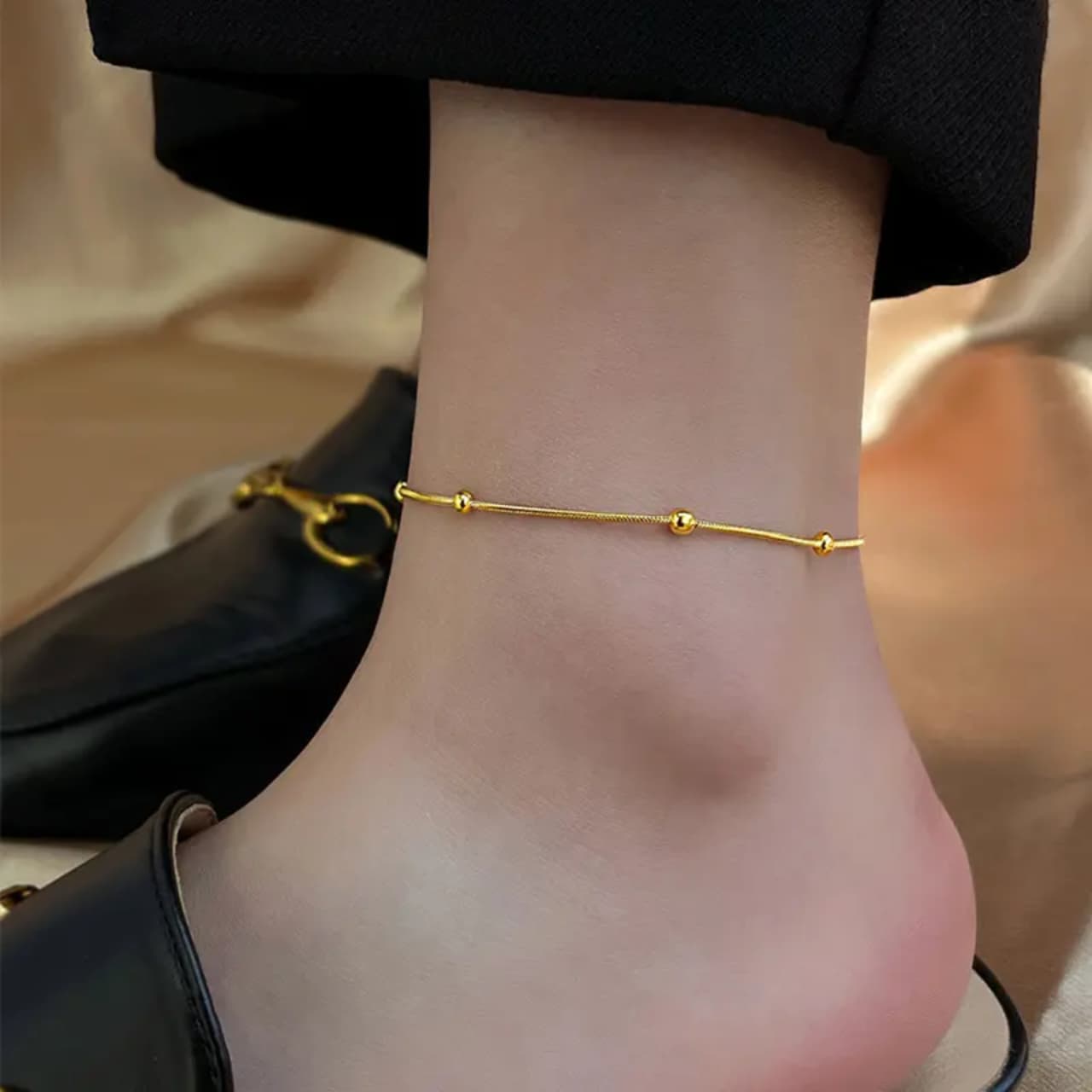 Six Ball Anklet - alternate view